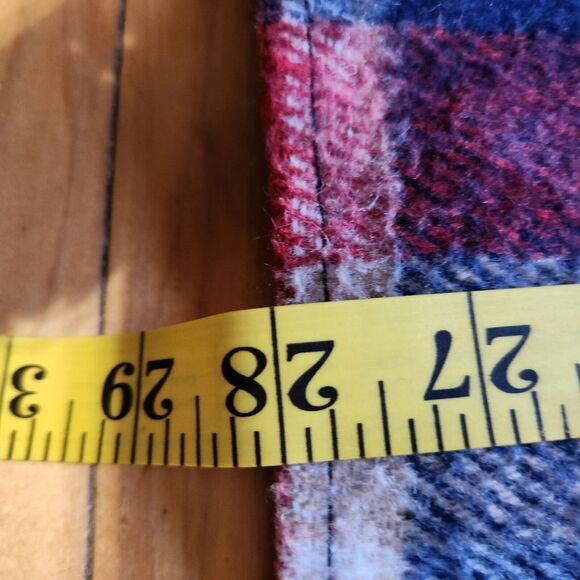 M Vtg Hunting Shacket Wool Linen Heritage Plaid Thick Heavyweight Flannel Retro - Picture 6 of 10